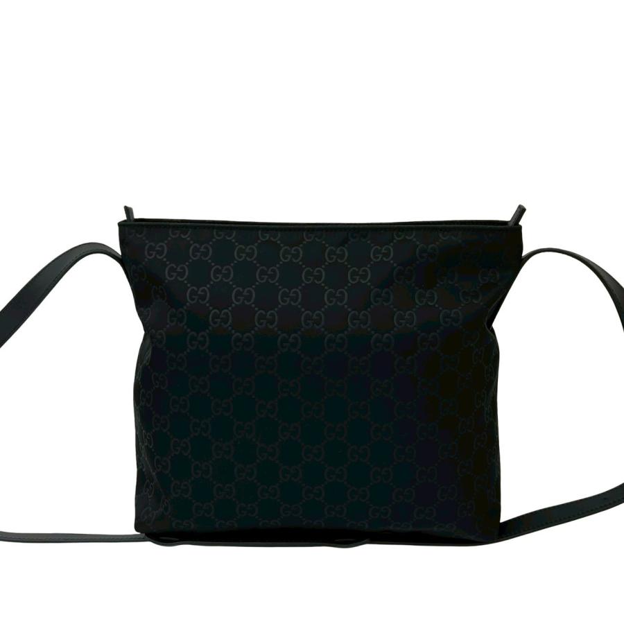 GUCCI（グッチ） ほぼ未使用 袋付 GGナイロン ロゴ レザー 本革