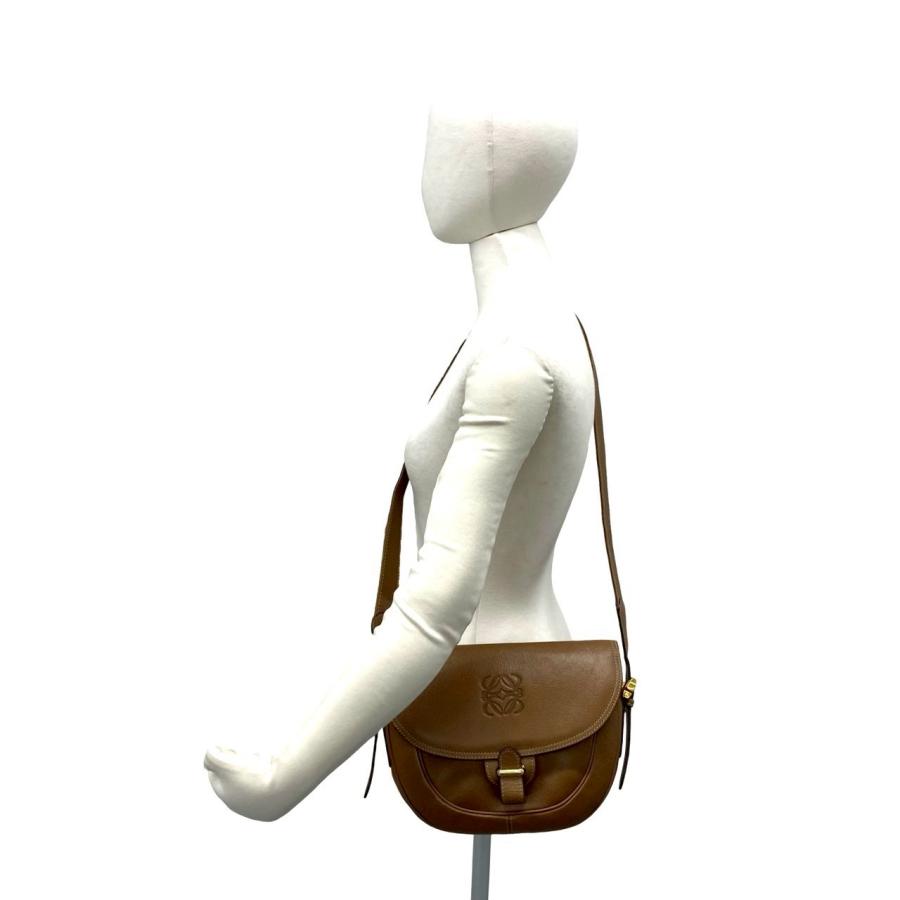 LOEWE（ロエベ） 極 美品 ヴィンテージ アナグラム ロゴ レザー 本革