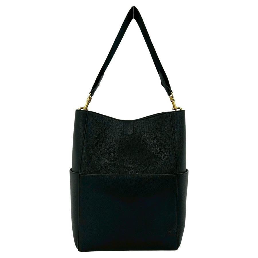 CELINE（セリーヌ） 極 美品 サングルバケット ロゴ レザー 本革 セミ