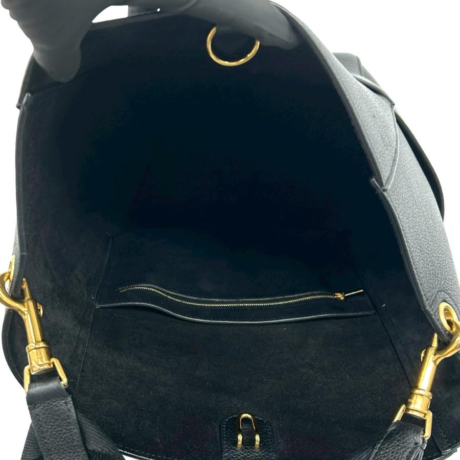 CELINE（セリーヌ） 極 美品 サングルバケット ロゴ レザー 本革 セミ