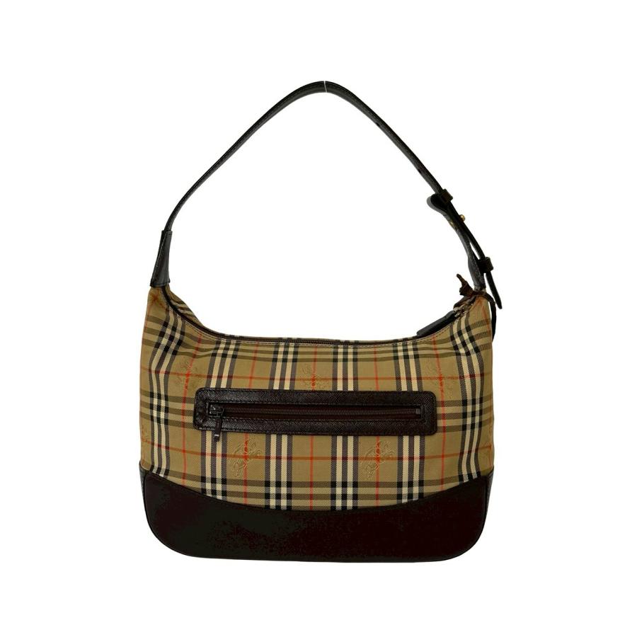 BURBERRY バーバリー ハンドバッグ ノバチェック柄 BURBERRY（バーバリー） 極 美品 ロゴ ノバチェック 柄 キャンバス