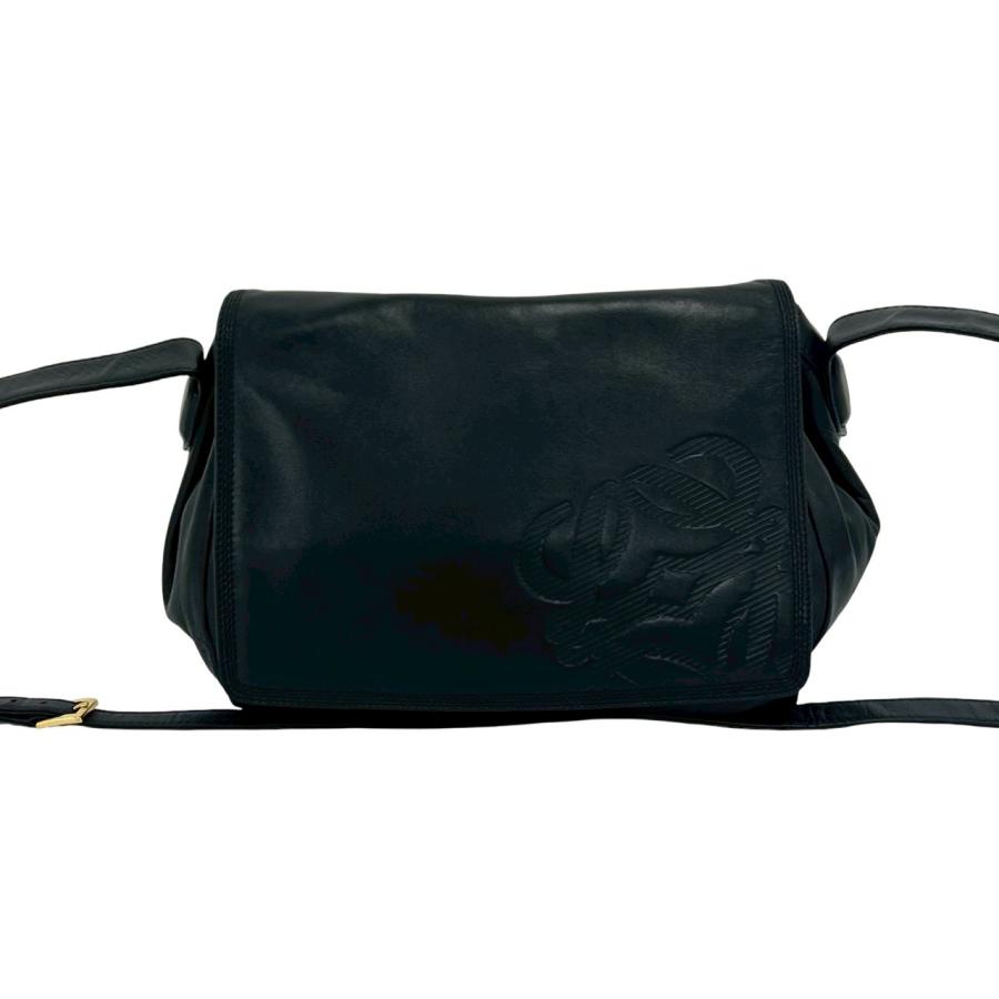 LOEWE（ロエベ） 極 美品 アナグラム ロゴ レザー 本革 巾着