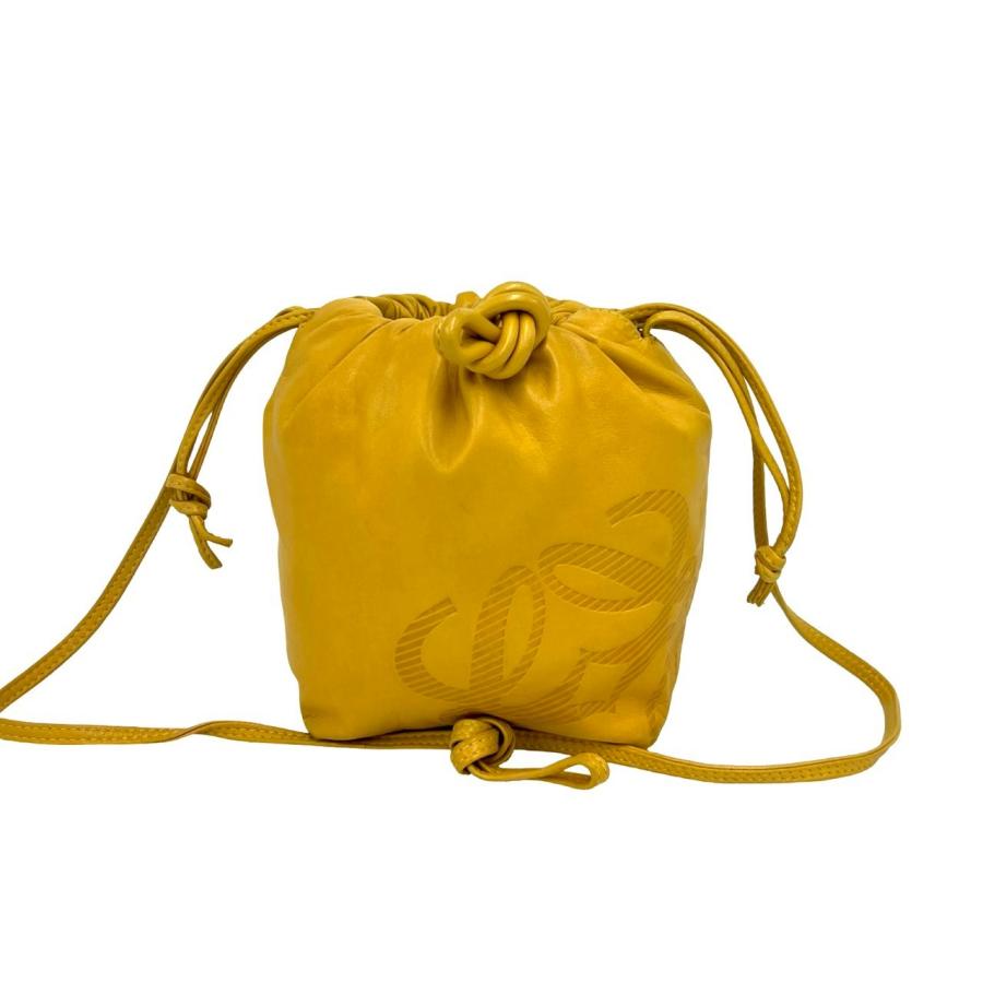 美品 LOEWE ロエベ ナッパレザー ロゴ ショルダーバッグ ポシェット