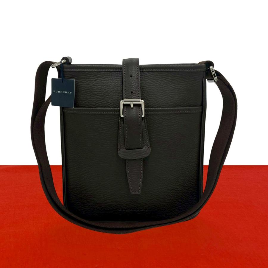 極美品✨ バーバリー ショルダーバッグ 黒 ノバチェック ロゴ型押し 大容量 BURBERRY（バーバリー） 未使用保管品 ロゴ 刻印 ノバチェック 柄