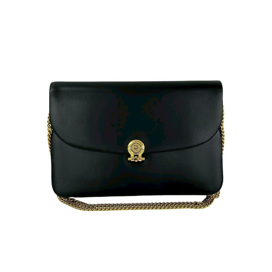 極 美品 Christian Dior ディオール ヴィンテージ ロゴ 金具 レザー 本
