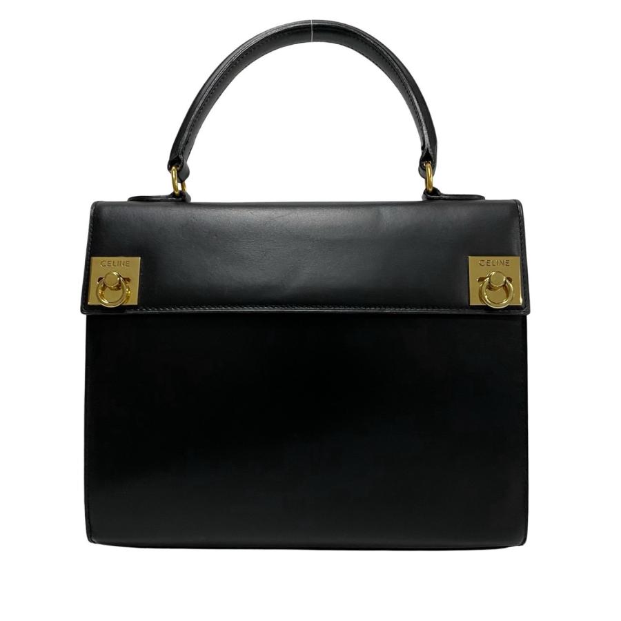 CELINE（セリーヌ） 極 美品 ヴィンテージ ロゴ リング金具 カーフ