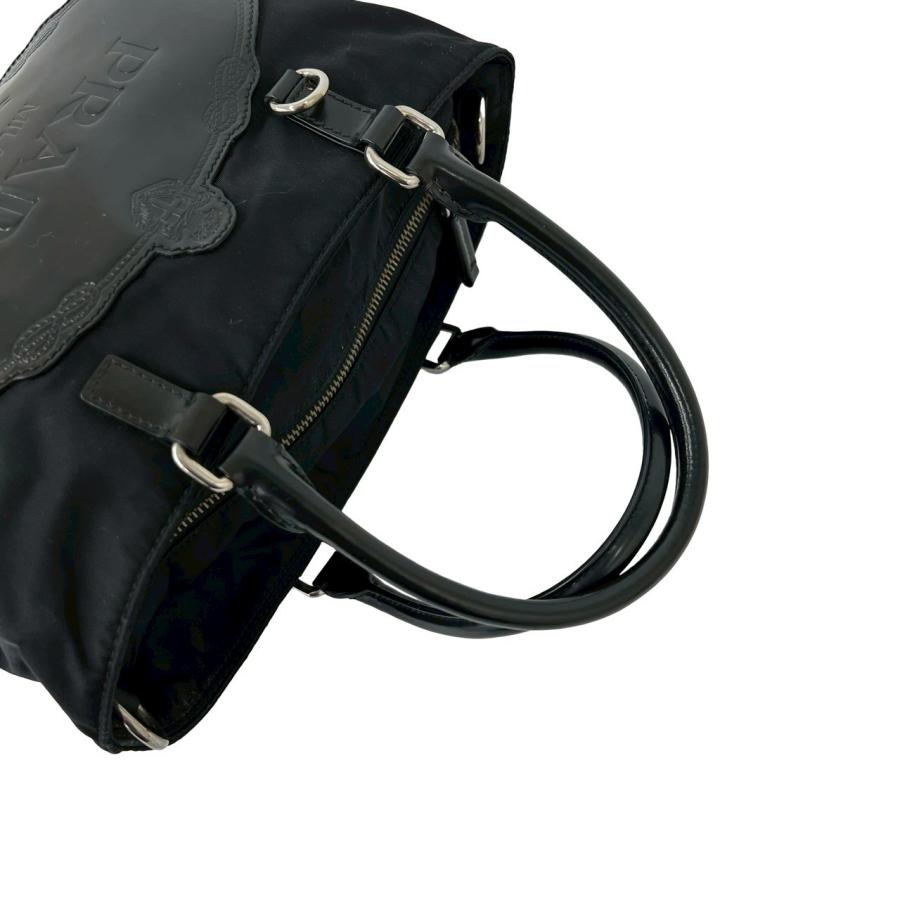 PRADA（プラダ） 極 美品 ロゴ 刻印 ナイロン レザー 本革 2way