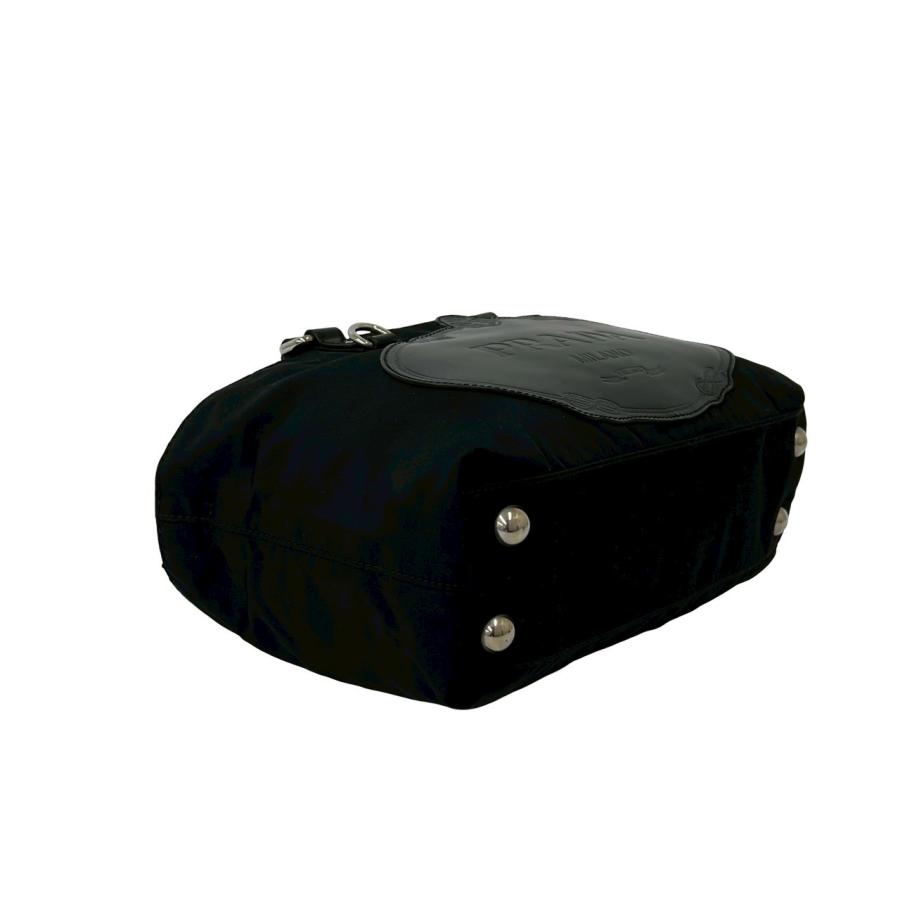 【極美品】PRADA プラダ 2way ショルダーバッグ ナイロン レザー 黒 PRADA（プラダ） 極 美品 ロゴ 刻印 ナイロン レザー 本革 2way