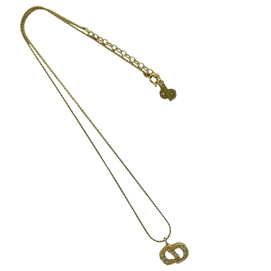 値下げ不可 Dior Christian クリスチャン ディオール ネックレス 極 美品 Christian Dior クリスチャンディオール CD ロゴ GP