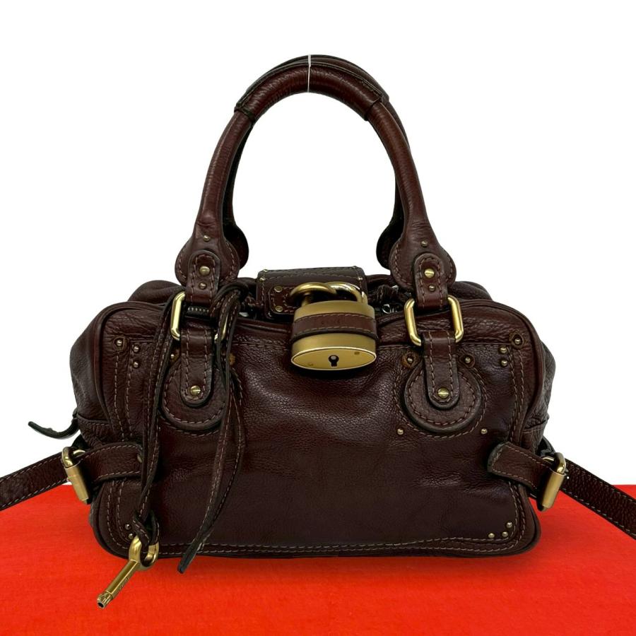 Chloe（クロエ） 極 美品 パディントン ロゴ 刻印 パドロック 金具 
