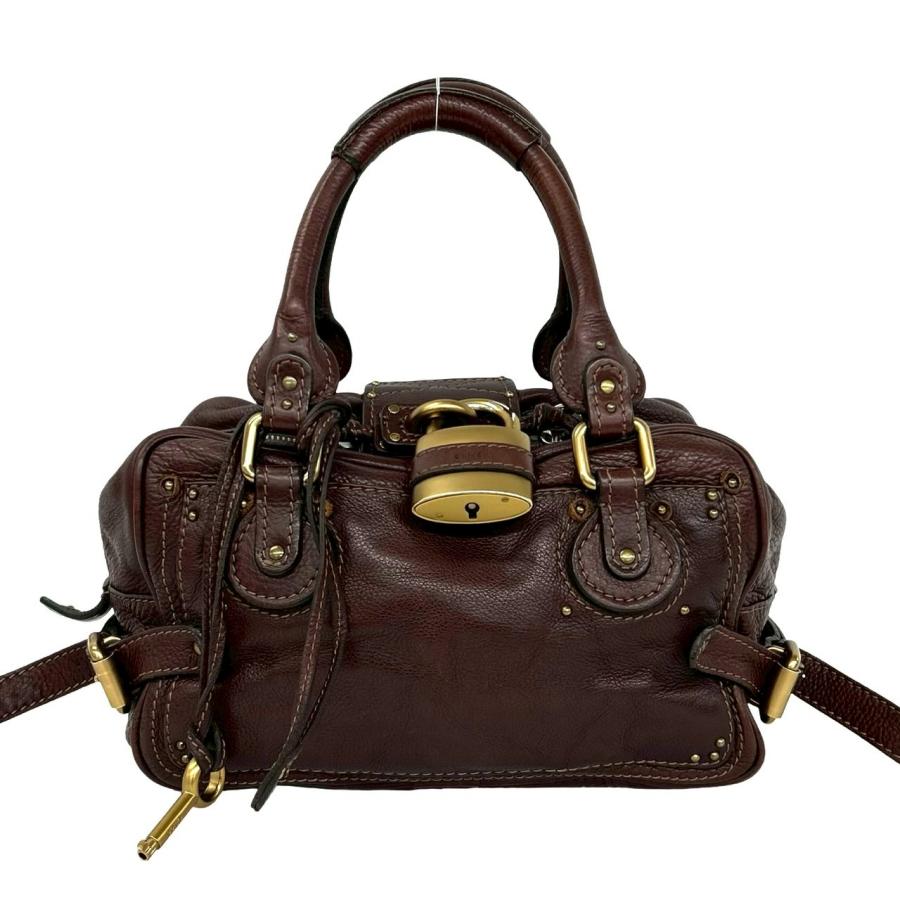 Chloe（クロエ） 極 美品 パディントン ロゴ 刻印 パドロック 金具 