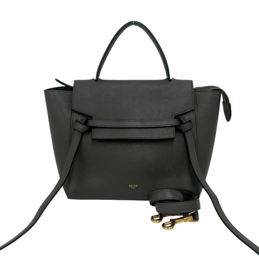 CELINE（セリーヌ） 極 美品 ベルトバッグ マイクロ レザー 本革 2way 