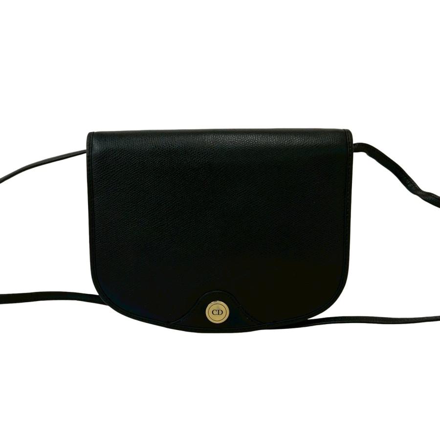 極 美品 Christian Dior ディオール ヴィンテージ CD ロゴ 金具 レザー