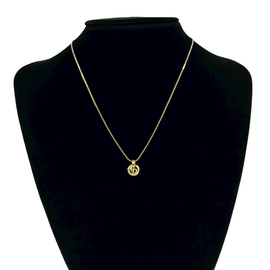 Christian Dior ネックレス 極 美品 Christian Dior クリスチャンディオール ロゴ GP ネックレス