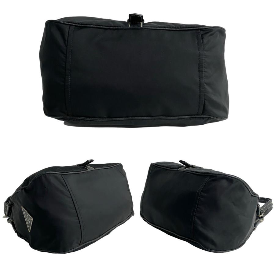 PRADA 極 美品 プラダ 三角ロゴ プレート 金具 レザー ナイロン PRADA 極 美品 プラダ 三角ロゴ プレート 金具 レザー ナイロン