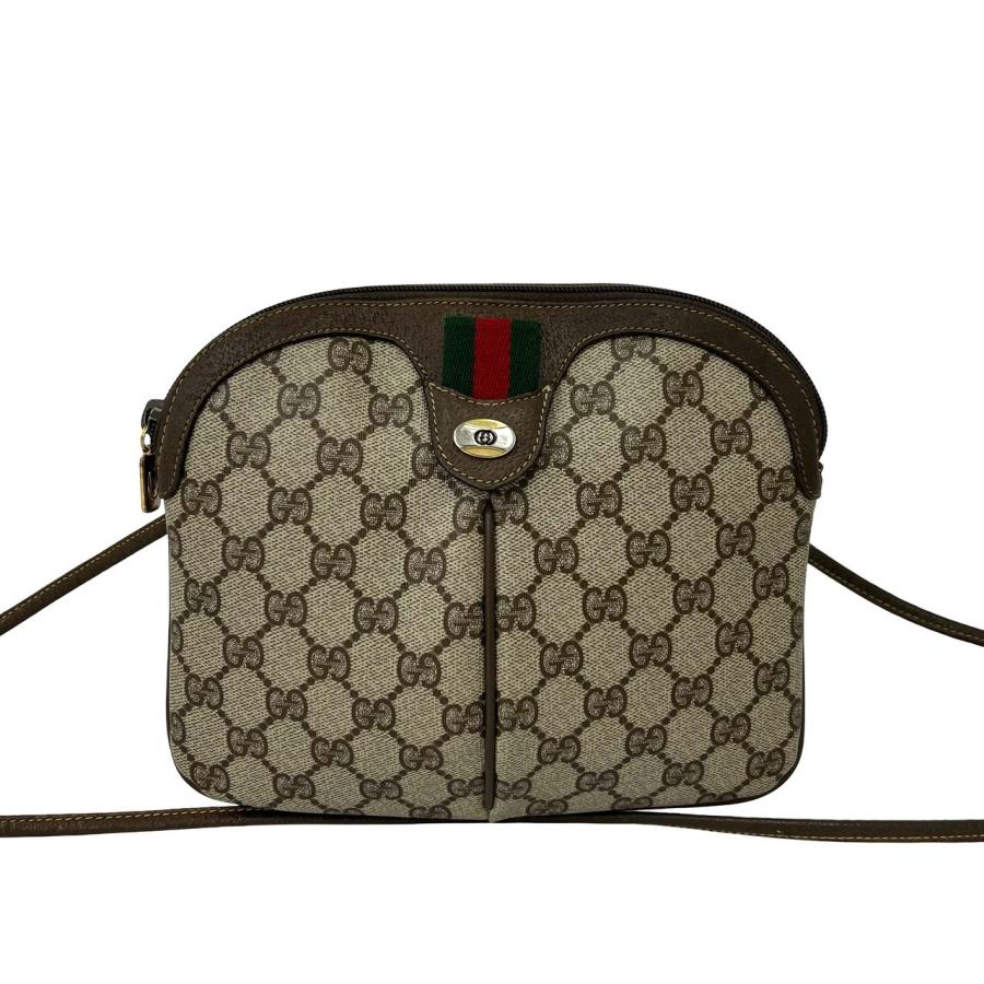 【極美品】GUCCI オールドグッチ GG柄 ポーチ ブラウン キャンバス GUCCI（グッチ） 極 美品 オールドグッチ ヴィンテージ シェリーライン