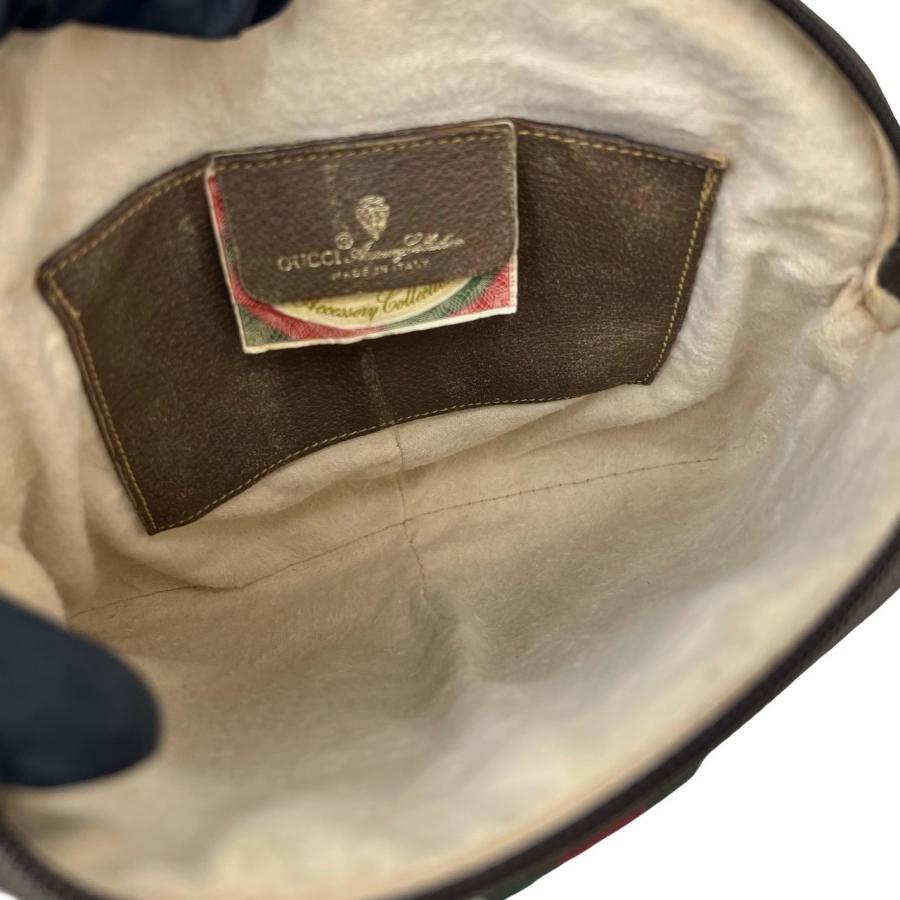 【極美品】GUCCI オールドグッチ GG柄 ポーチ ブラウン キャンバス GUCCI（グッチ） 極 美品 オールドグッチ ヴィンテージ シェリーライン