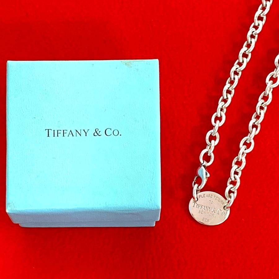 極美品 ティファニー ネックレス リターントゥオーバル シルバー 社外チェーン TIFFANY&Co.（ティファニー） 極 美品 リターントゥ オーバル