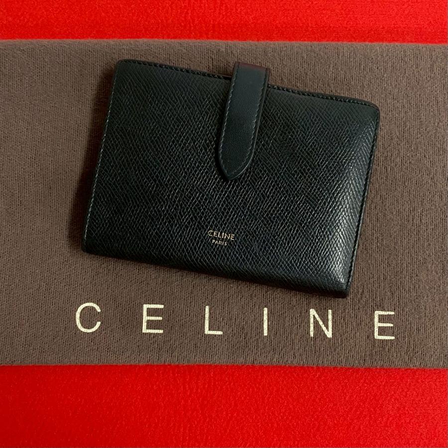 CELINE 極 美品 セリーヌ スモール ストラップ ウォレット CELINE 極 美品 セリーヌ スモール ストラップ ウォレット