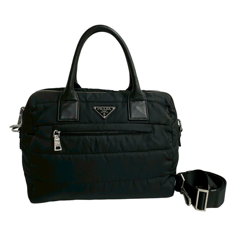 PRADA 極 美品 希少品 プラダ 三角ロゴ 金具 レザー ナイロン PRADA 極 美品 希少品 プラダ 三角ロゴ 金具 レザー ナイロン