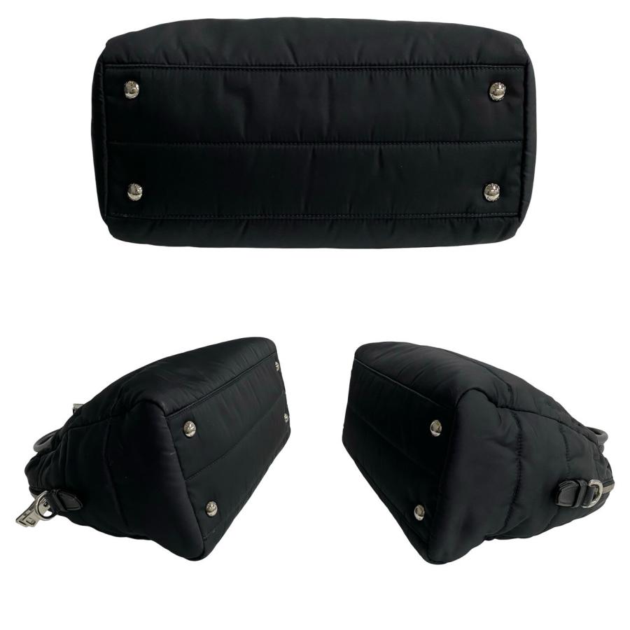 PRADA 極 美品 希少品 プラダ 三角ロゴ 金具 レザー ナイロン PRADA 極 美品 希少品 プラダ 三角ロゴ 金具 レザー ナイロン