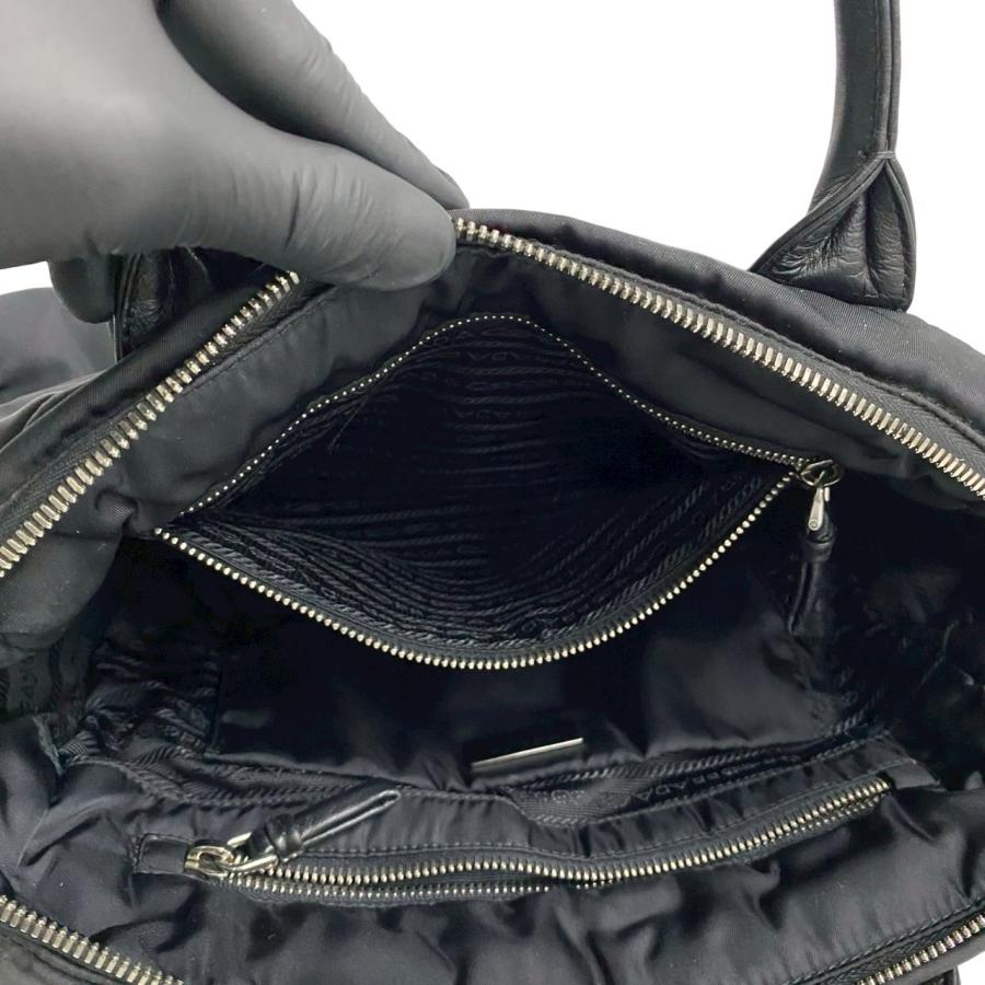 PRADA 極 美品 希少品 プラダ 三角ロゴ 金具 レザー ナイロン PRADA 極 美品 希少品 プラダ 三角ロゴ 金具 レザー ナイロン