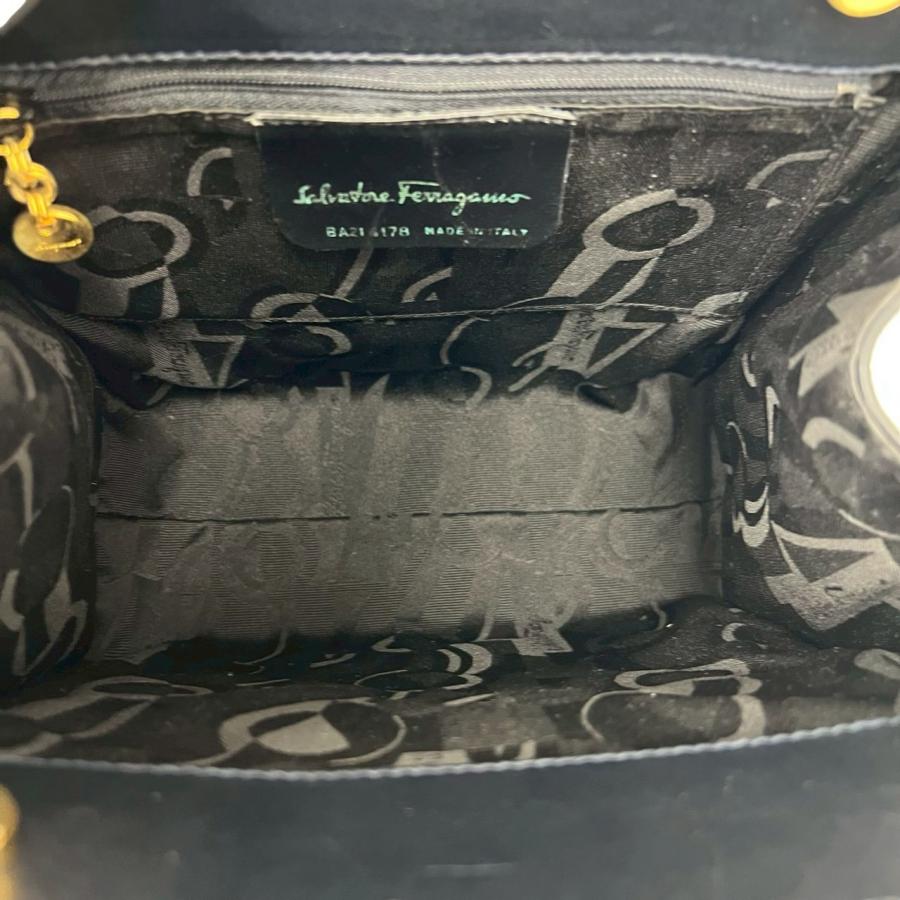 極 美品 袋付 Salvatore Ferragamo サルヴァトーレフェラガモ ヴァラ