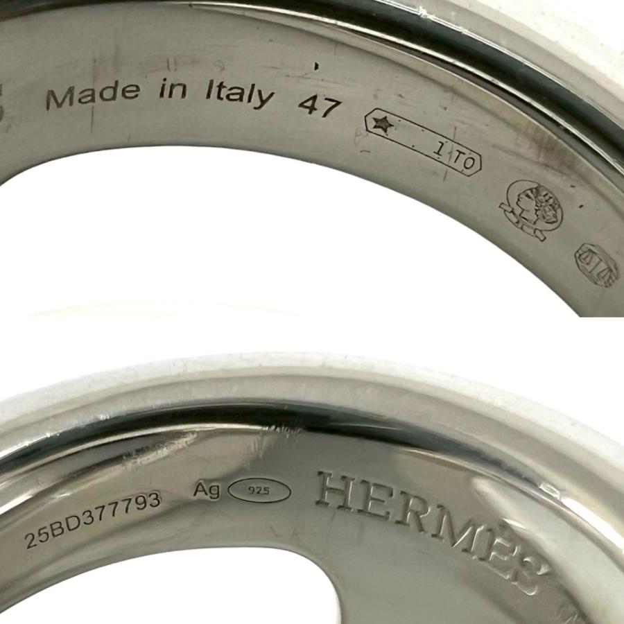 HERMES（エルメス） 極 美品 保存箱付 オスモズ GM シルバー925 指輪 8