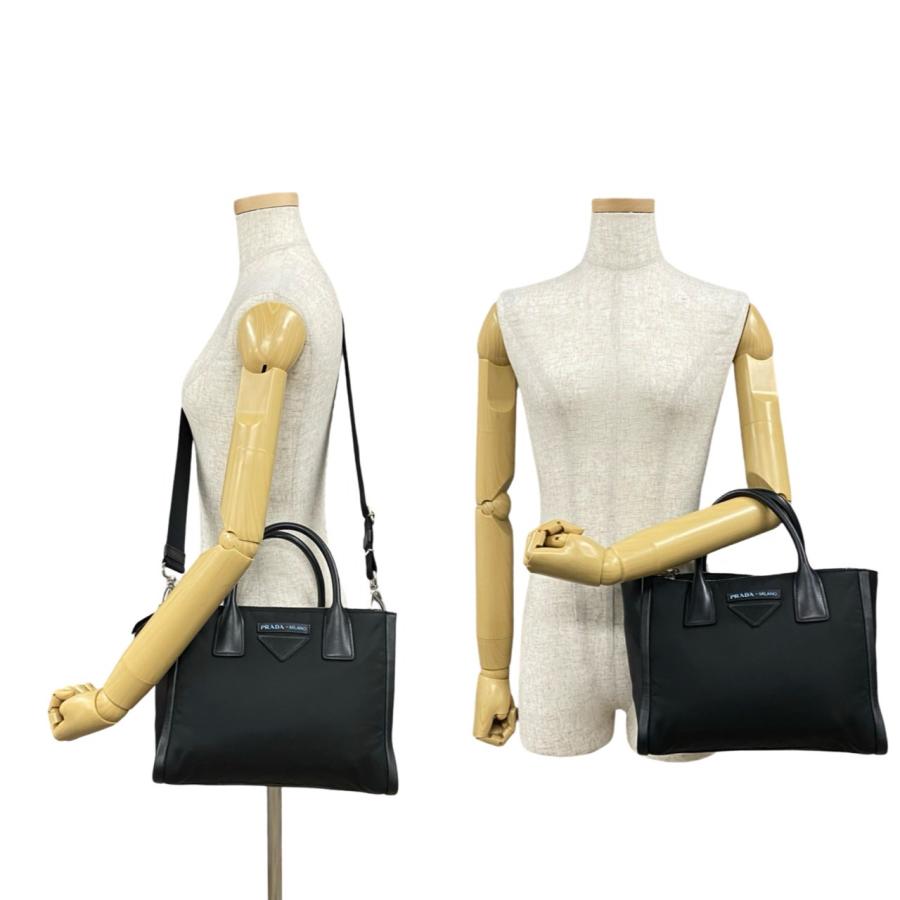 PRADA 極 美品 プラダ コンセプト 2way バッグ ナイロン レザー PRADA 極 美品 プラダ コンセプト 2way バッグ ナイロン レザー