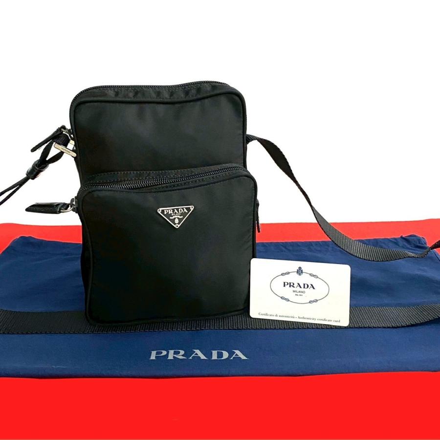 PRADA 極 美品 希少品 プラダ 三角ロゴ ナイロン レザー 本革 PRADA 極 美品 希少品 プラダ 三角ロゴ ナイロン レザー 本革
