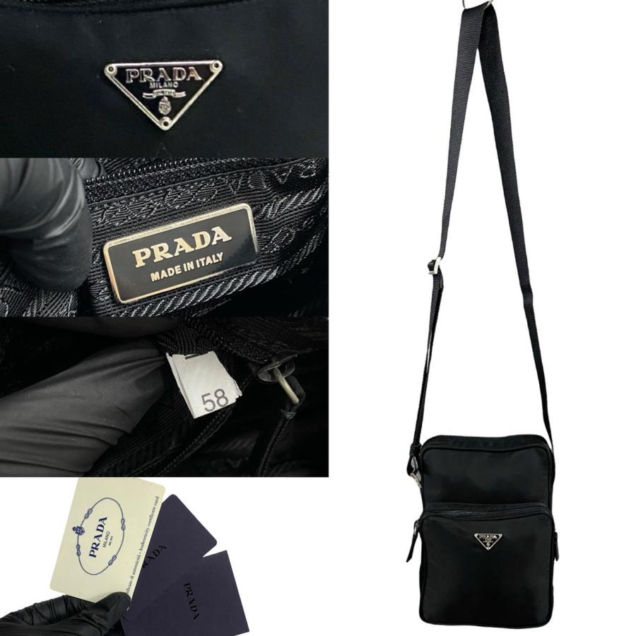 PRADA 極 美品 希少品 プラダ 三角ロゴ ナイロン レザー 本革 PRADA 極 美品 希少品 プラダ 三角ロゴ ナイロン レザー 本革
