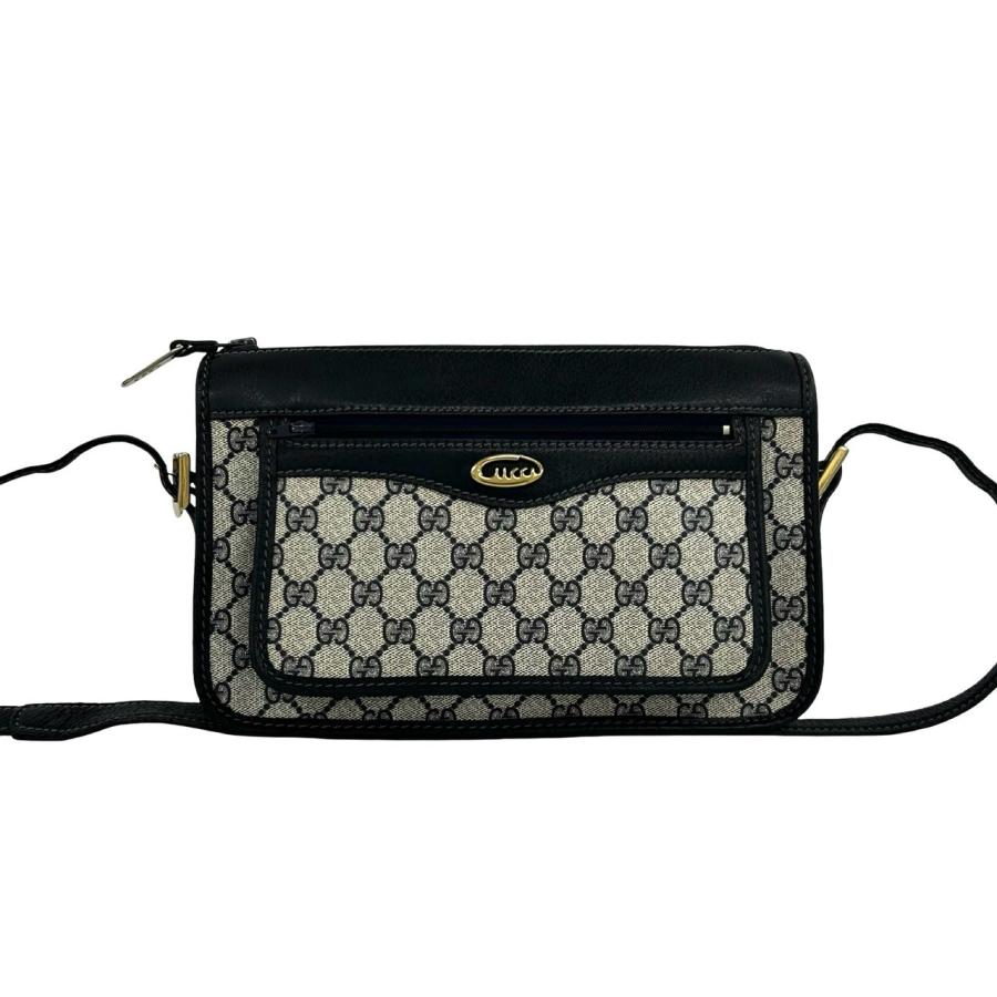GUCCI（グッチ） 極 美品 希少品 ヴィンテージ GG ロゴ 柄 レザー 本革 