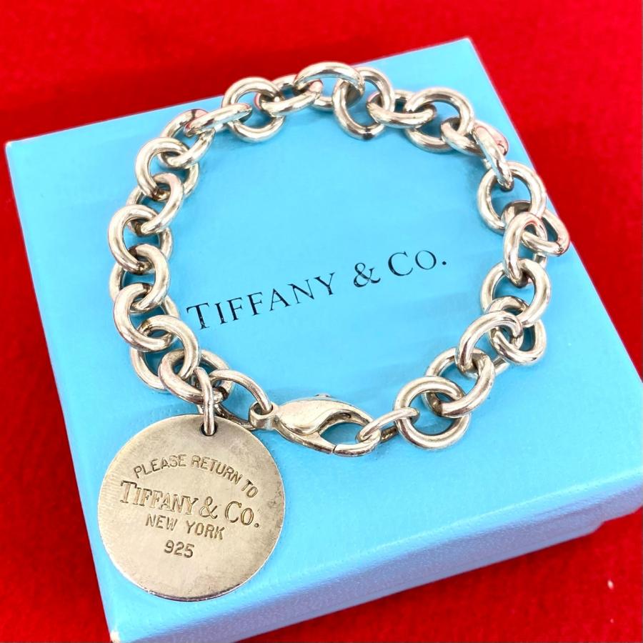 Tiffany リターントゥ ラウンドタグブレスレット 925 お値下げ不可 TIFFANY&Co.（ティファニー） 極 美品 ヴィンテージ リターントゥ
