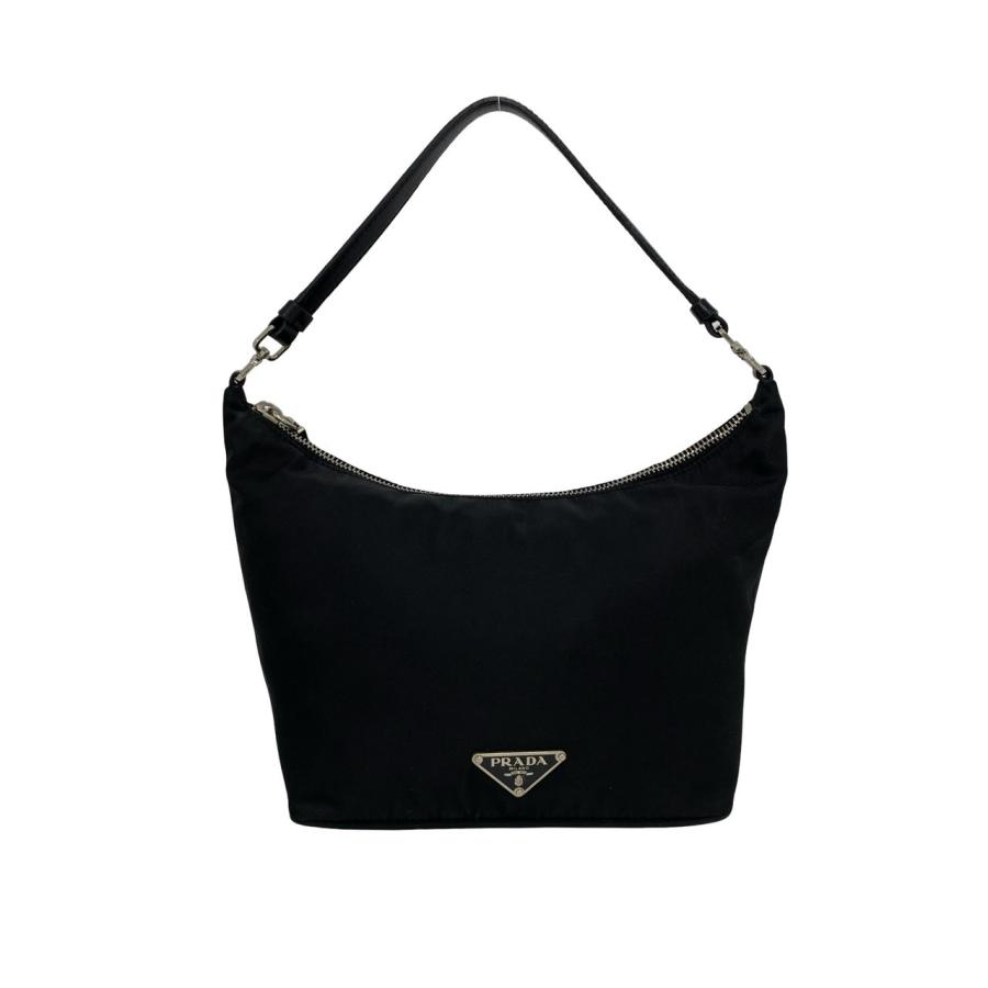 PRADA（プラダ） 極 美品 三角 ロゴ 金具 ナイロン レザー 本革