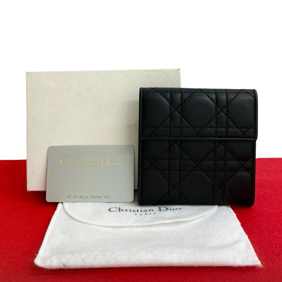 極 美品 袋 箱付き Christian Dior ディオール カナージュ ステッチ CD