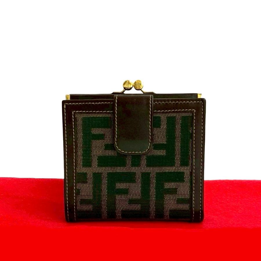 FENDI（フェンディ） 極 美品 ズッカ FF 柄 キャンバス レザー 本革