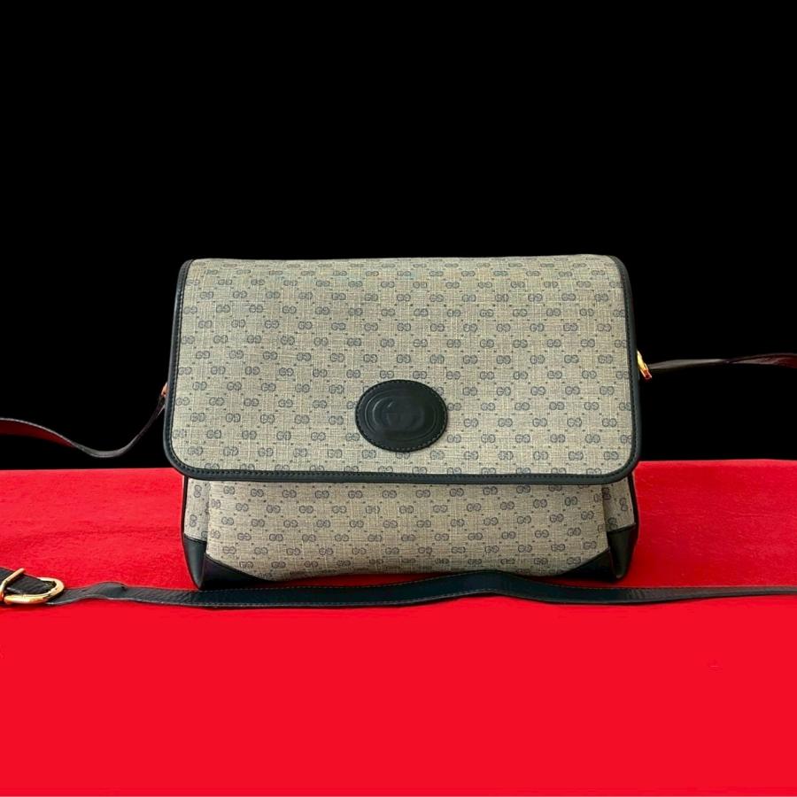 オールドグッチ ヴィンテージ GUCCI グッチ　レザー　旅行バッグ　本革 GUCCI（グッチ） 極 美品 オールドグッチ ヴィンテージ マイクロGG