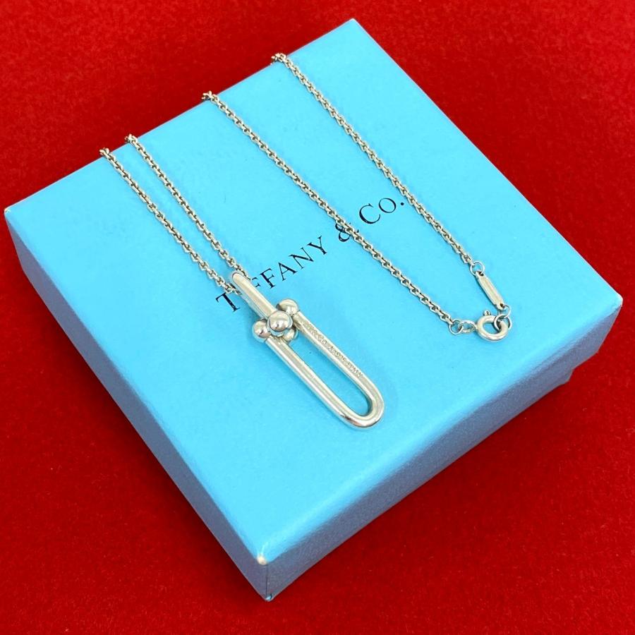 美品【Tiffany】ハードウェアネックレス TIFFANY&Co.（ティファニー） 極 美品 ハードウェア リンク ネックレス