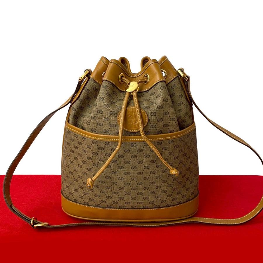 GUCCI 極 美品 グッチ オールドグッチ ヴィンテージ マイクロ GG ロゴ 