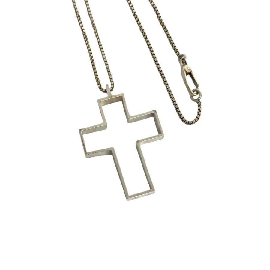 GUCCI グッチ ネックレス 925シルバー GUCCI 極 美品 希少品 グッチ オープンクロス シルバー925