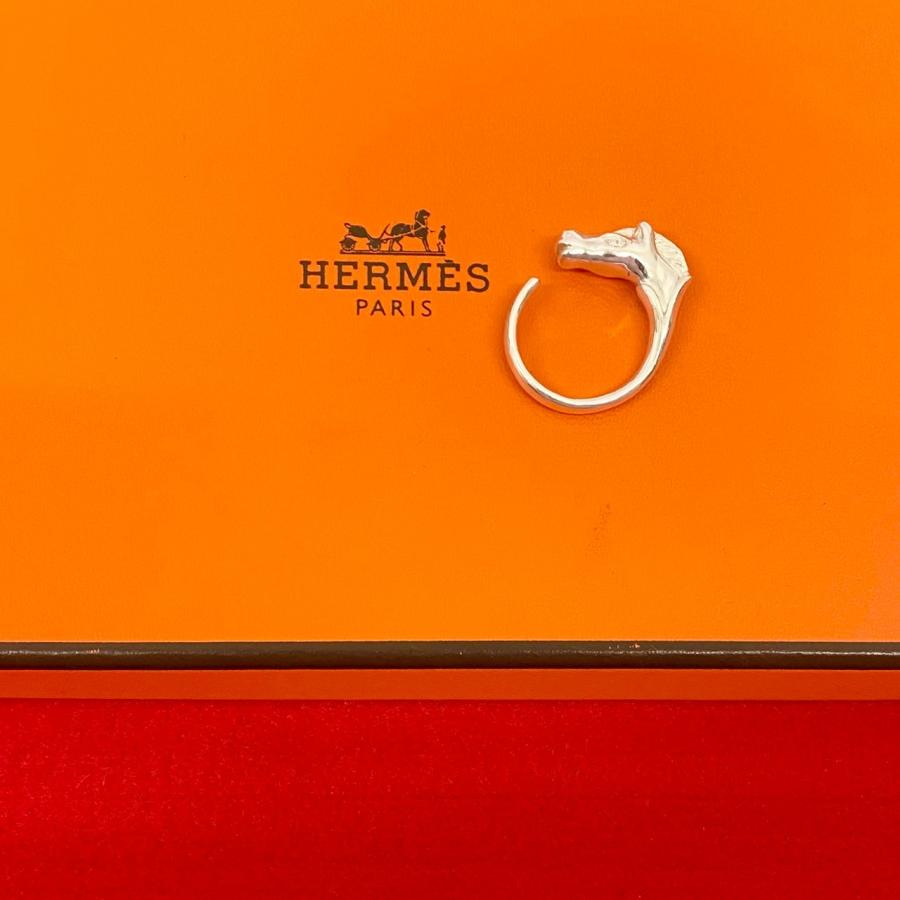 極 美品 希少品 HERMES エルメス ヴィンテージ シュバルホース リング シルバー925 指輪 13号 アクセサリー メンズ シルバー 43282 HERMES（エルメス） 極 美品 希少品 ヴィンテージ シュバルホース