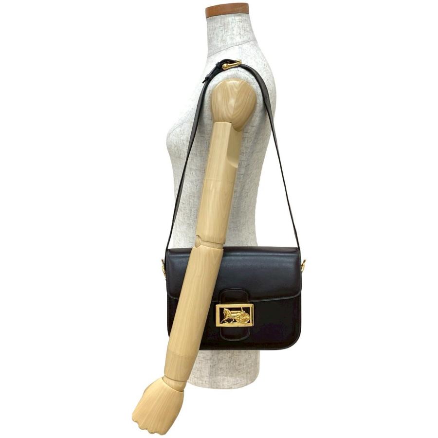 CELINE（セリーヌ） 極 美品 ヴィンテージ ロゴ 馬車金具 レザー 本革