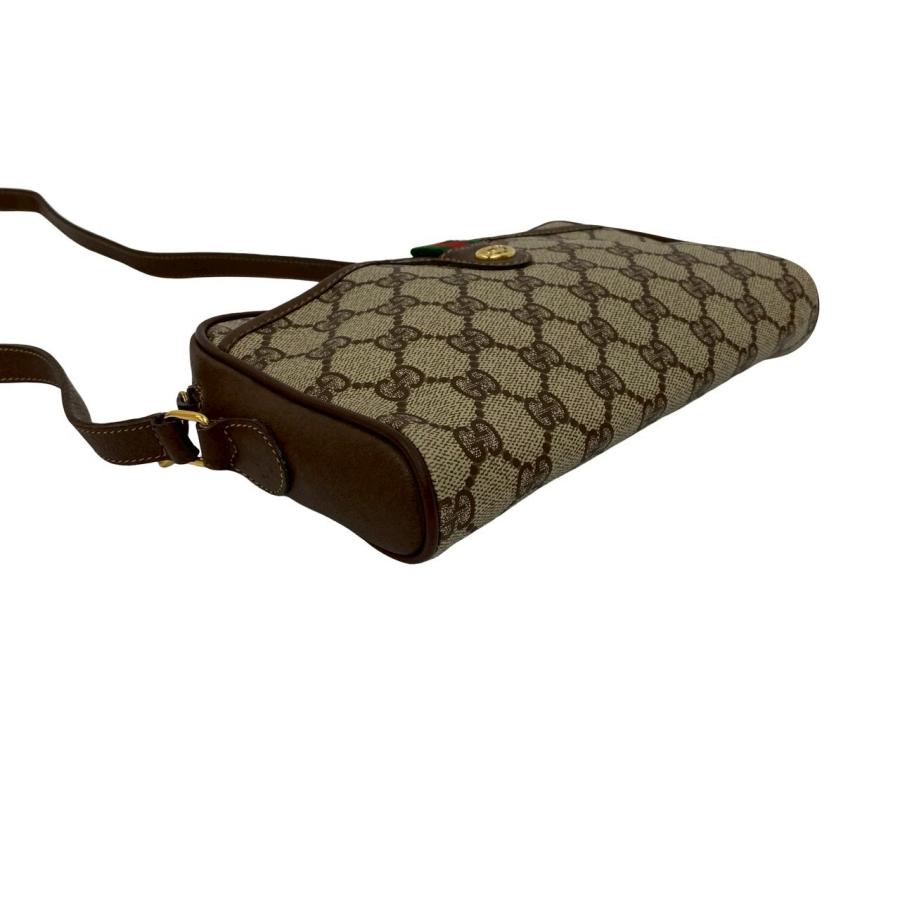 GUCCI グッチ　シェリーライン　バッグ　ブラウン　高級感 GUCCI グッチ シェリーライン ショルダーバッグ ブラウン ロゴ