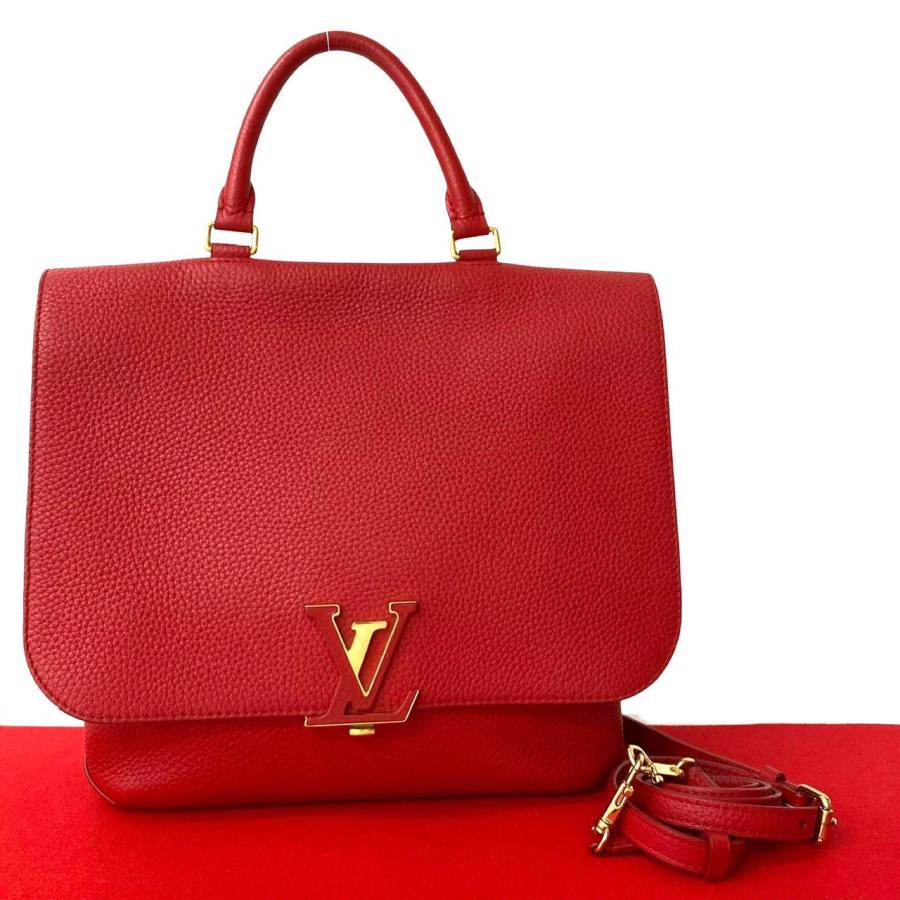 極 美品 LOUIS VUITTON ルイヴィトン ヴォルタ トリヨン レザー 本革 2way ハンドバッグ ショルダーバッグ トートバッグ レッド 26119 LOUIS VUITTON（ルイ・ヴィトン） 極 美品 ヴォルタ トリヨン レザー