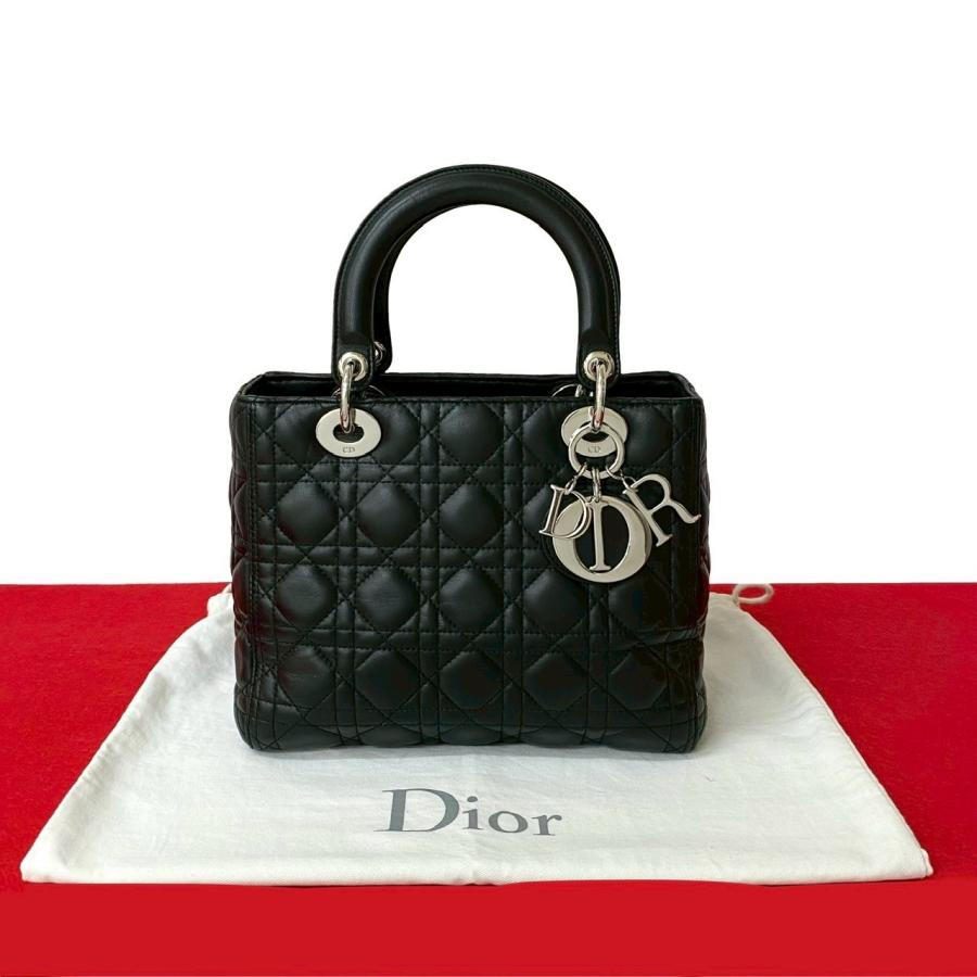 クリスチャンディオール 極美品 レディディオール カナージュ ハンドバッグ