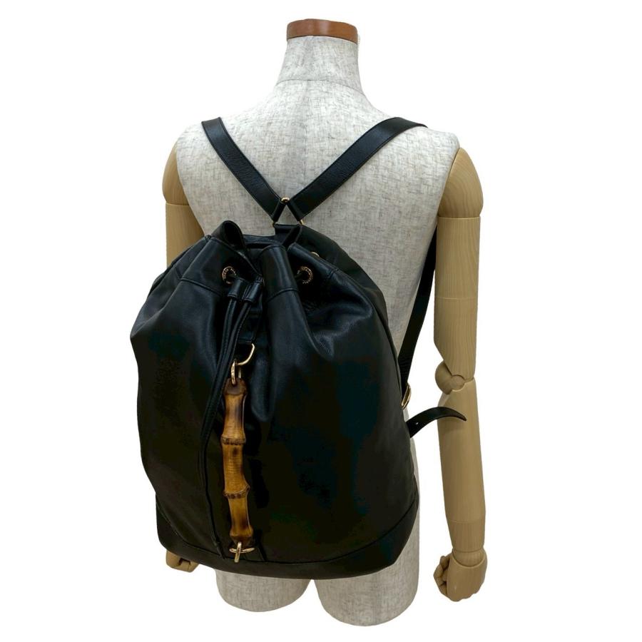 GUCCI 極 美品 グッチ オールドグッチ ヴィンテージ バンブー レザー 