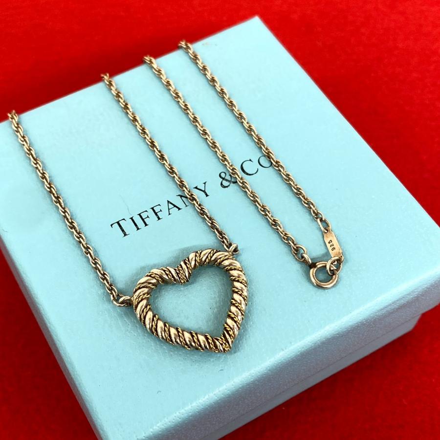 TIFFANY&Co.（ティファニー） 極 美品 ツイスト ハート ネックレス
