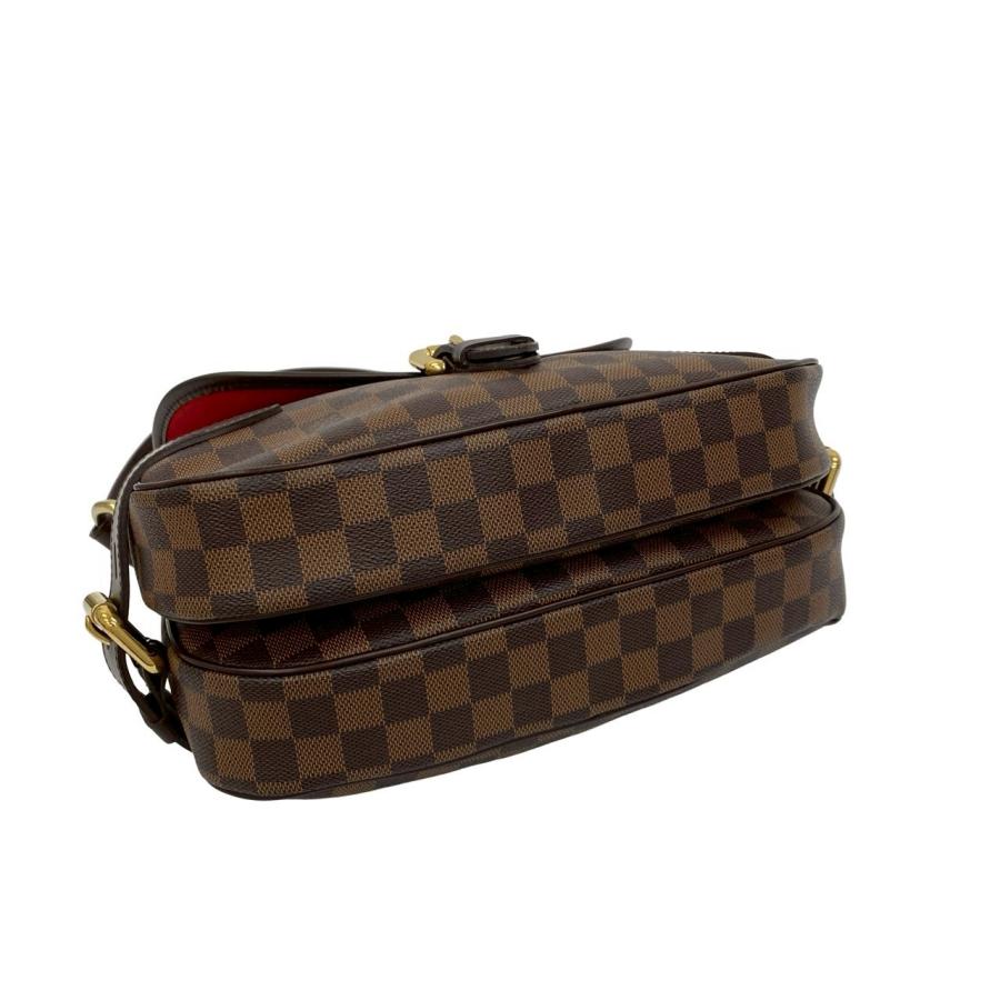 極 美品 LOUIS VUITTON ルイヴィトン ハイバリー ダミエ エベヌ レザー セミ ワン ショルダーバッグ トートバッグ ブラウン 44227 LOUIS VUITTON（ルイ・ヴィトン） 極 美品 ハイバリー ダミエ エベヌ