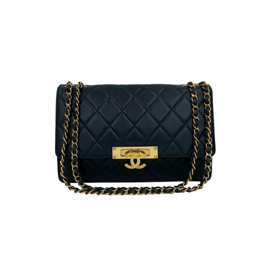 K 極美品 シャネル19 チェーンショルダーバッグ 黒 マトラッセ CHANEL（シャネル） 極 美品 袋付き カード シール有 19番台
