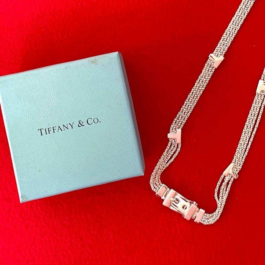 充*ん様 Tiffany & Co. 925シルバー ネックレス TIFFANY&Co.（ティファニー） 極 美品 Tロープ ベルトネックレス